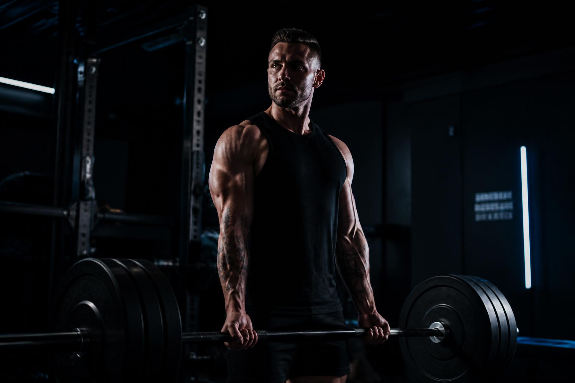 Aluno em treino de força na Basic Fit Academia